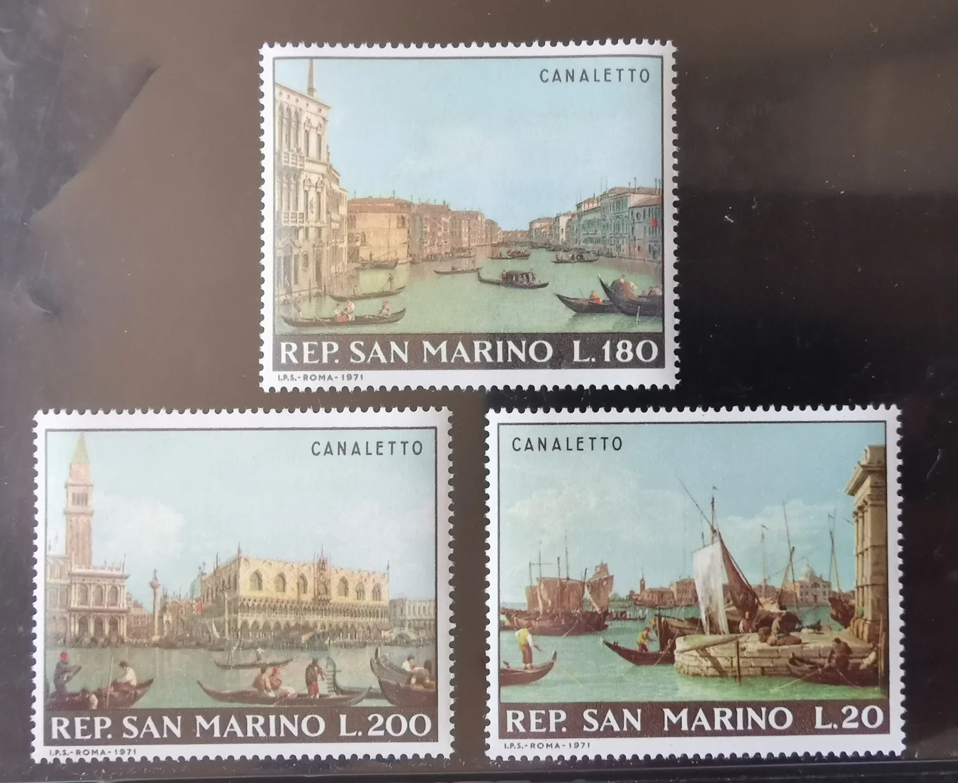 3Pcs/Set New San Marino Post Stamp 1971 Venice Architectural Scenery Stamps MNH