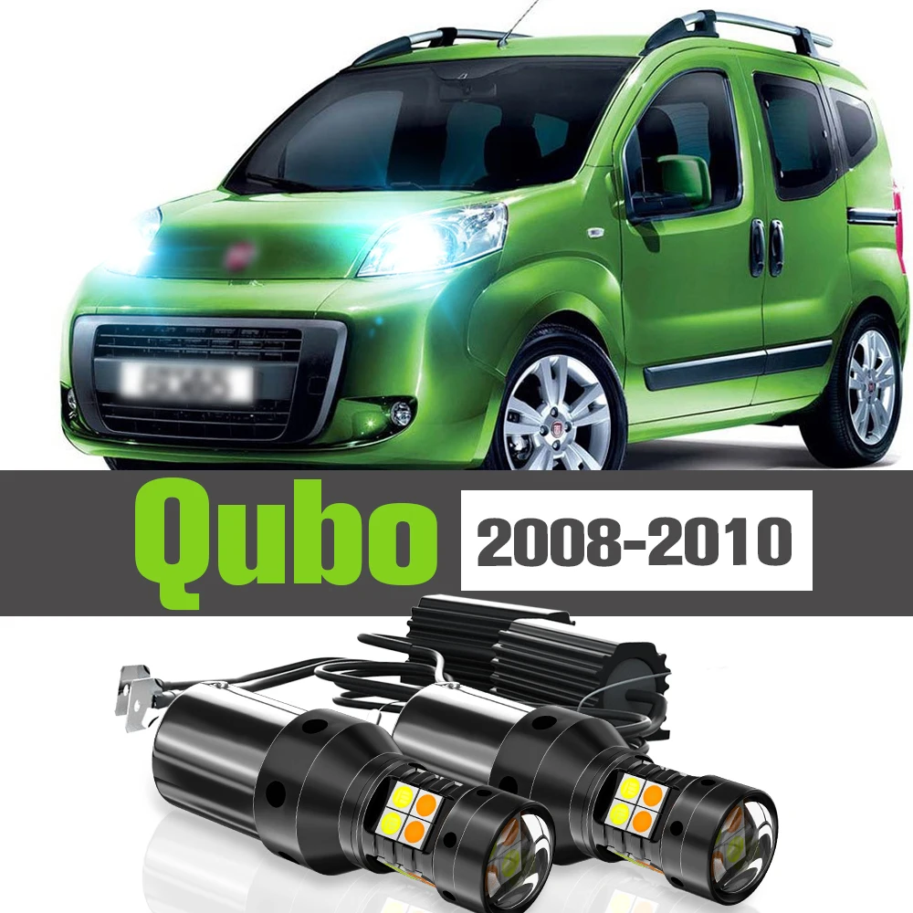 

2x LED Dual Mode Turn Signal+Daytime Running Light DRL Accessories Lamp For Fiat Qubo 2008 2009 2010