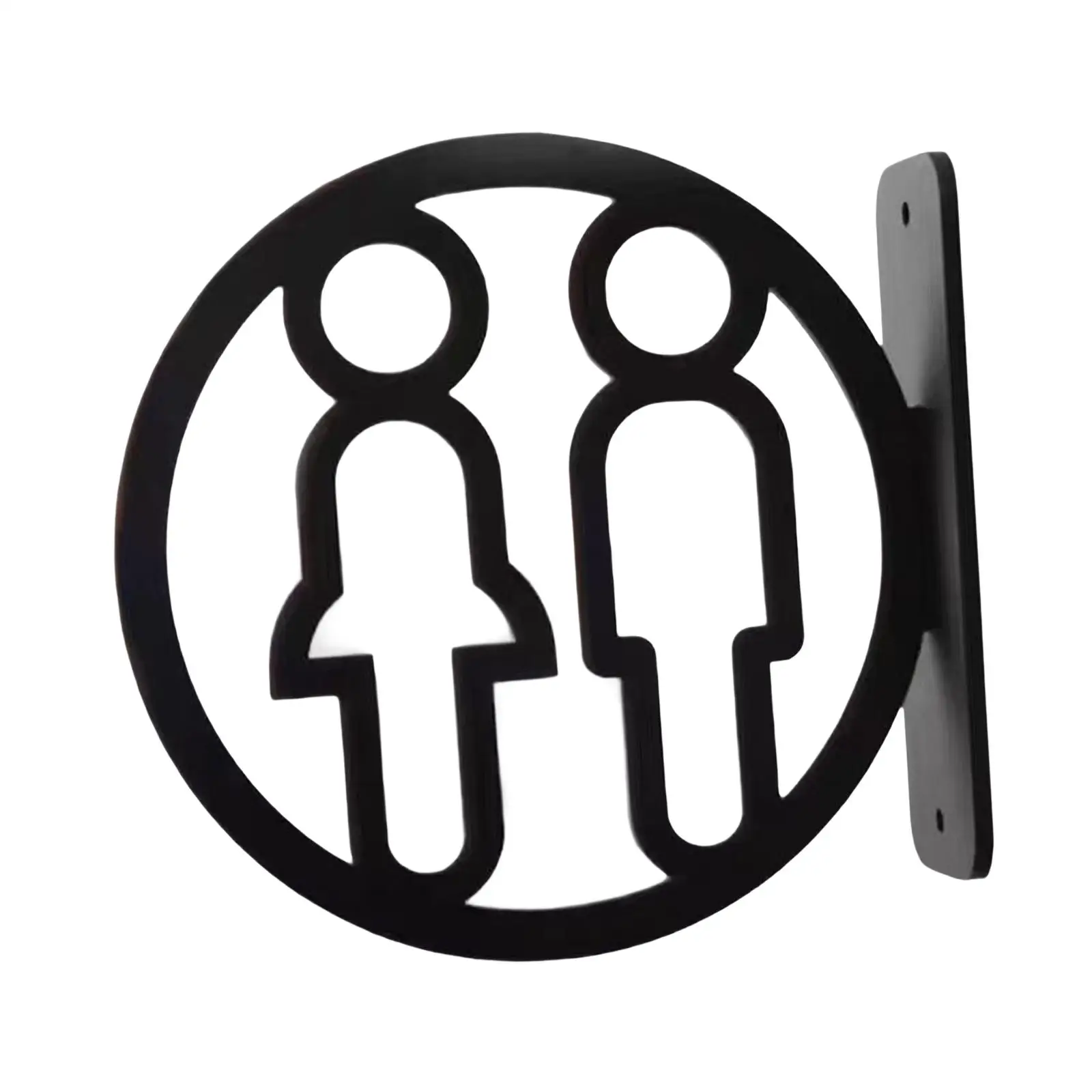 Toilet Sign Identification Sign Removable Acrylic Plaque Signage Board for