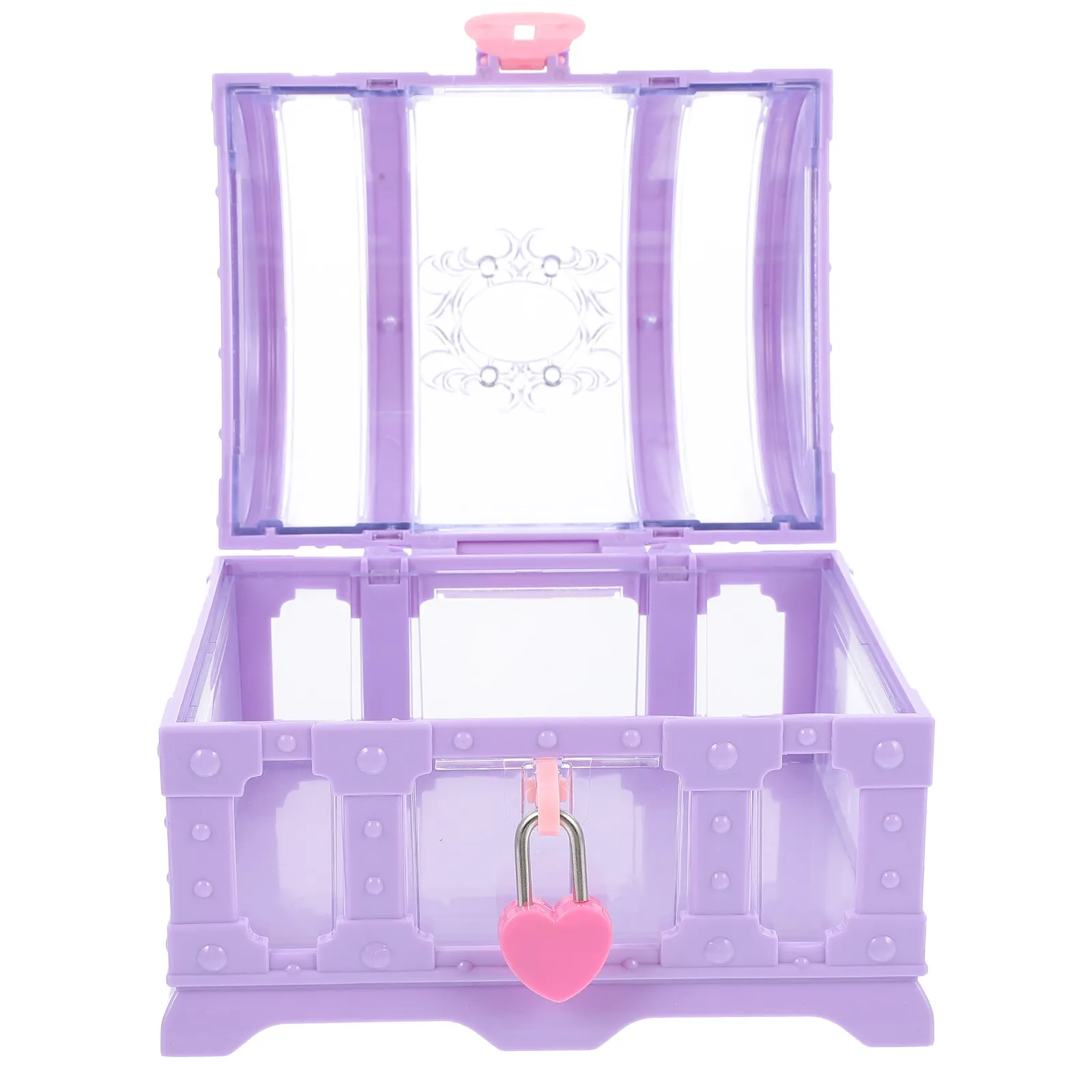1Set Premium Crystal Jewelry Box Lock Fine Workmanship Storage Display Container for Women Large Capacity