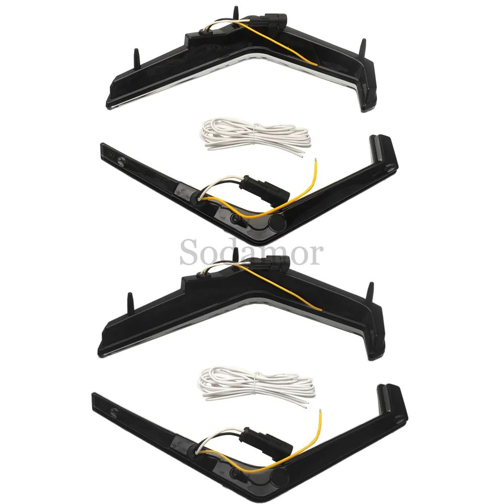 

Motorcycle UTV ATV LED Front Fang Accent Light Turn Signal Lamps For RZR Trail S 1000 Ultimate 2021-2022,2024-2025
