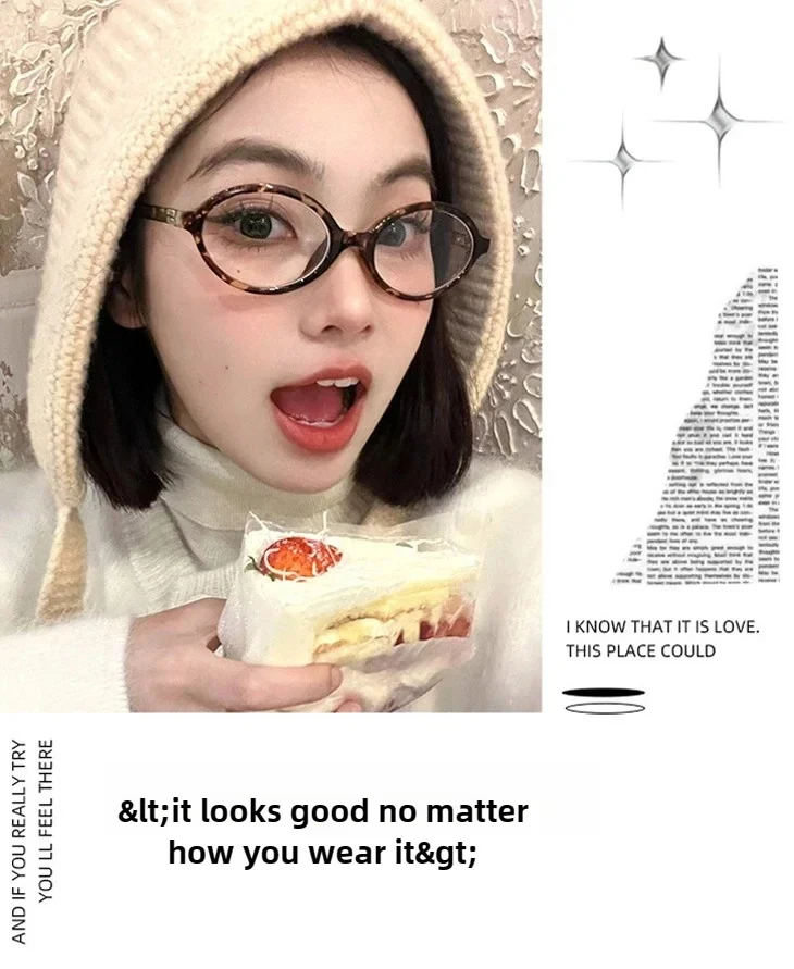 KANDREA Classics Small Frames Anti Blue Ray Myopia Glasses Women Retro Oval Reading Glasses Anti-reflection Prescription Eyewear