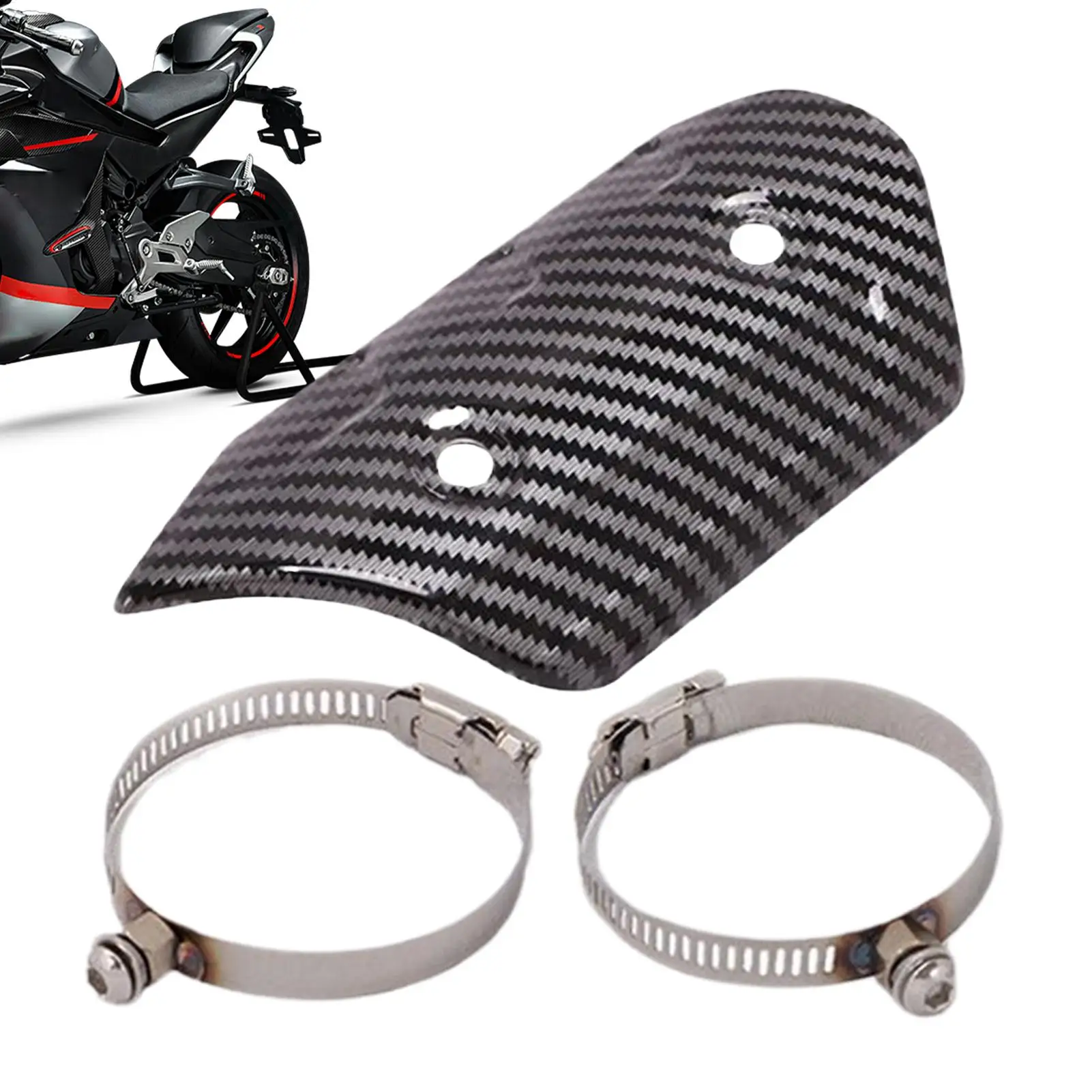 

Motorcycle Exhaust Heat Shield Touchable Anti Hot Safety Pipe Heat Protector For Riding Outdoor Protection Commute Safety