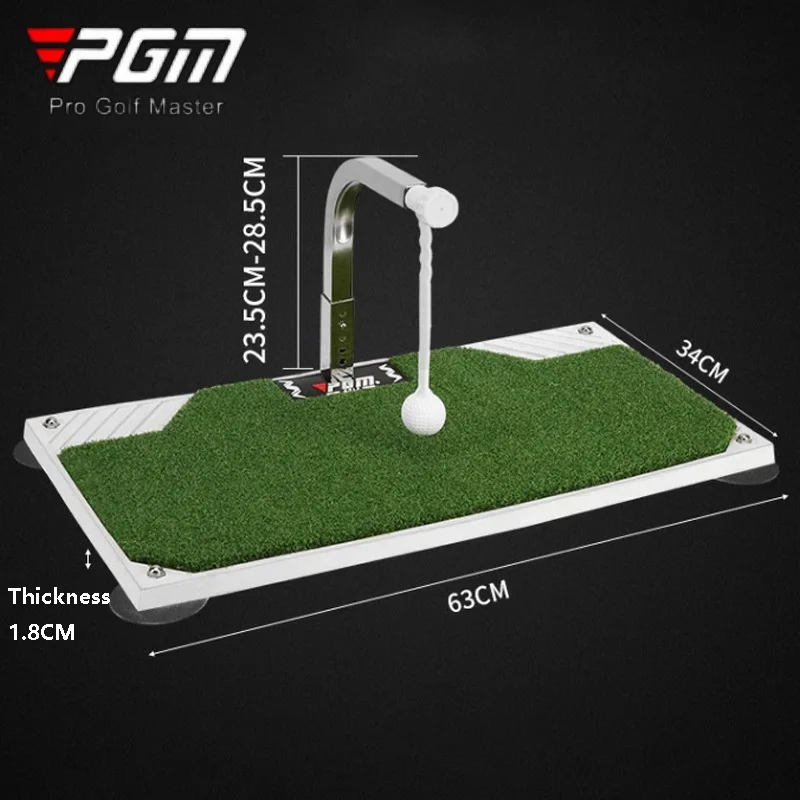 PGM 360° Rotating Golf Hitting Mat Adjustable Height Durable Golf Swing Trainer Automatic Return Ball Indoor Hitting Carpet