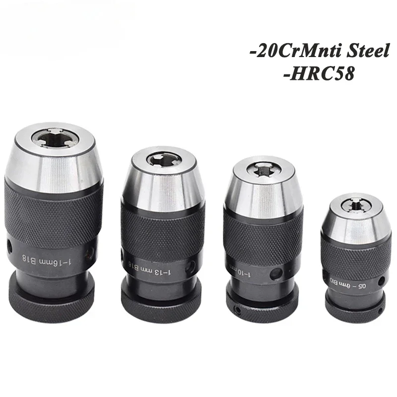 B10 B12 B16 B18 B22 Chuck Collet Self Tighten Keyless Drill Chuck for Drilling Machine Taper Drill Chuck B16 B18