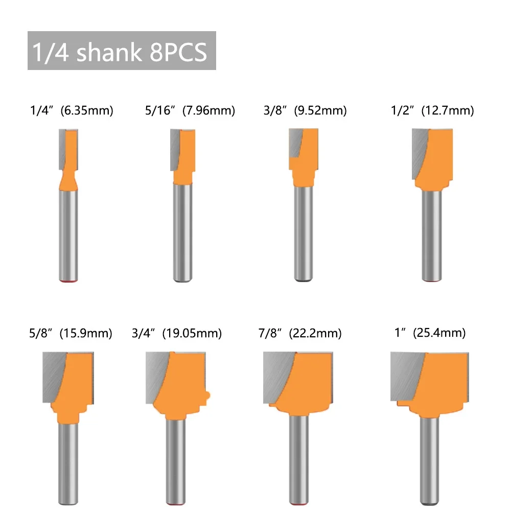 1PC 6MM Shank Milling Cutter Wood Carving Wood Cleaning Bottom Bit Straight Router Bit Clean Milling Cutter Woodworking Bits