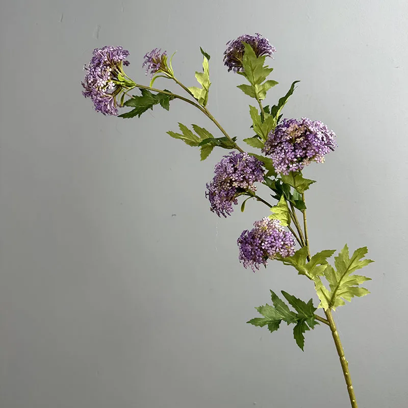 4/5 Stück Künstliche 6-köpfige Holz-Hortensienzweige, Kunstblumen aus Plastik, Rosa Schneeball-Simulationsblumen für Hochzeits- und Hallendekoration – Detail 4