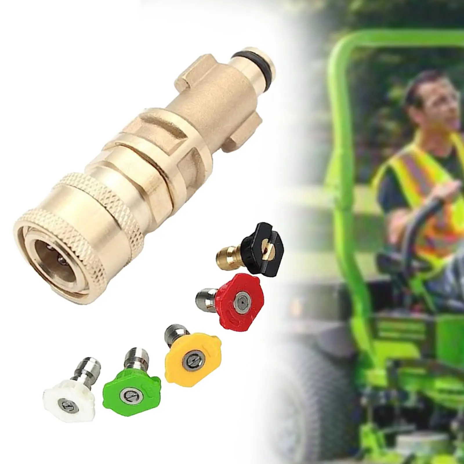 1/4 inch Quick Connector with 5 Nozzle Tips Replacement Easy Installation