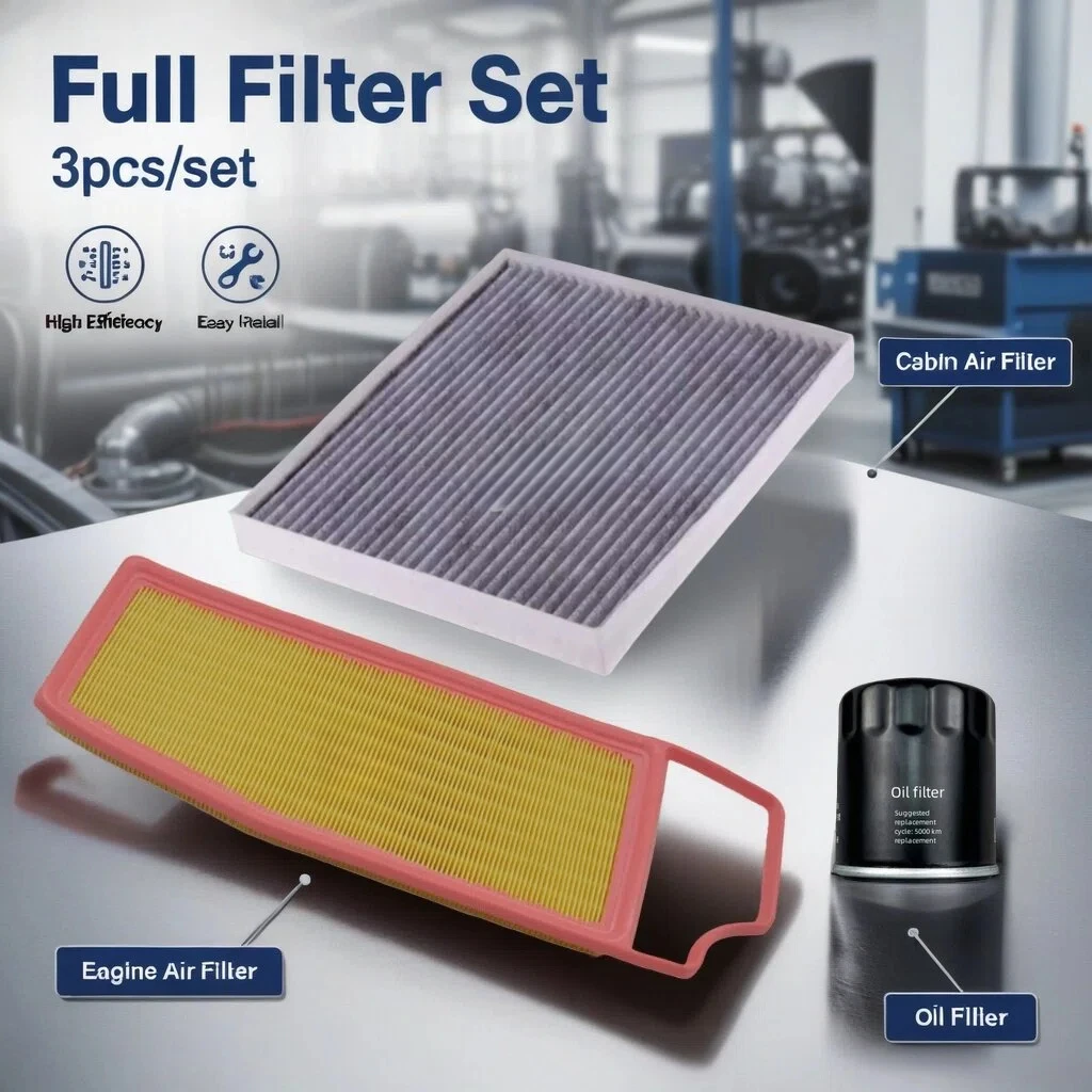 3pcs Filter Set For Dongfeng Haoji 2022-2025 DFM Aeolus Huge 1.5T AC Cabin Engine Air Oil Filter Maintenance Kit Accessories