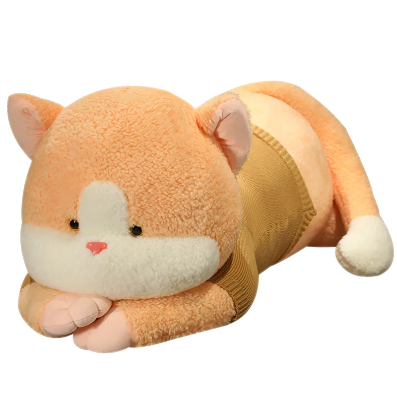 90cm Cute Cat Plush Toy 5 Colors Stuffed Fluffy Sleeping Pillow Cat Doll New Soft Toy Girlfriend Gift