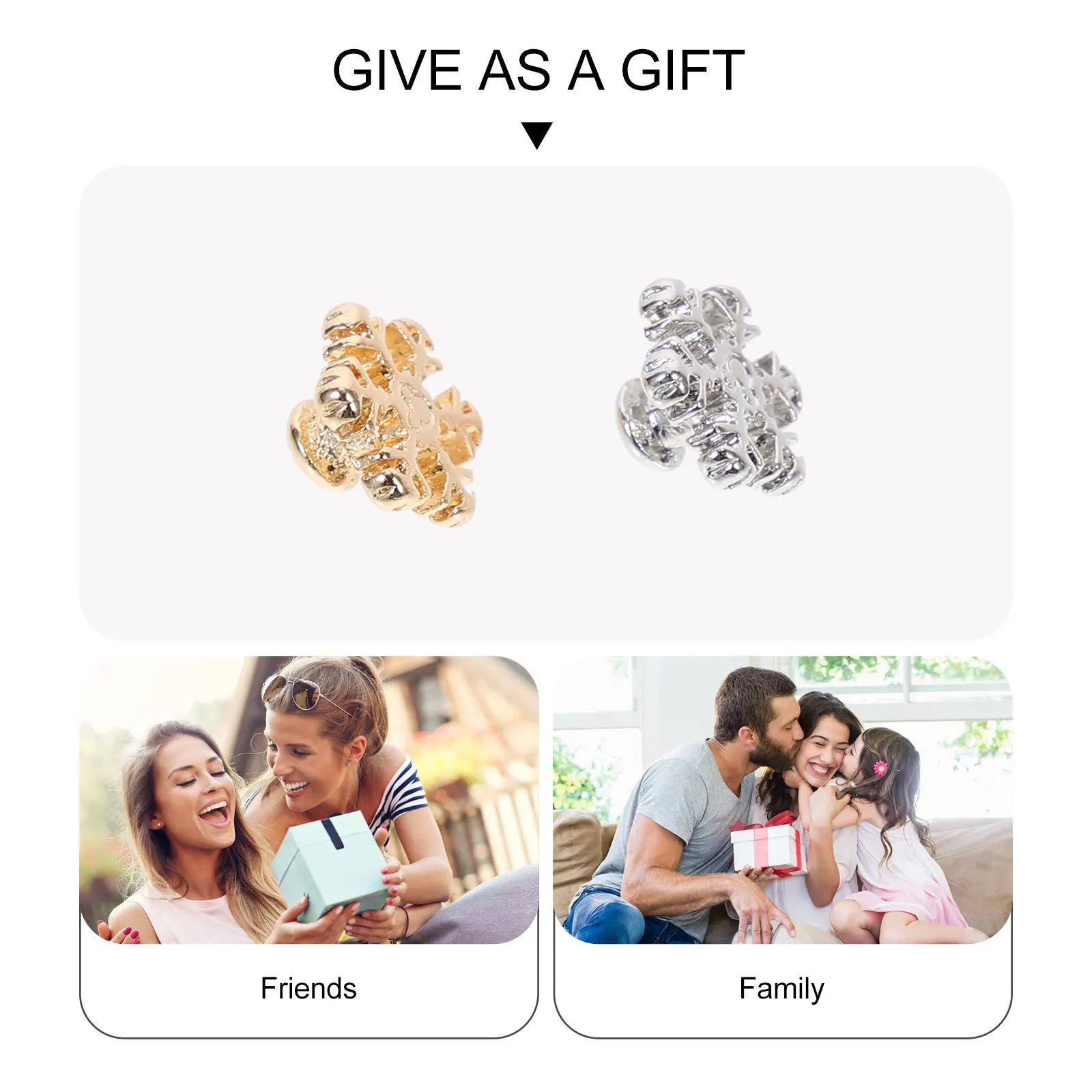 

2Pcs Decorative Watchband Nail Charms Sturdy Fade-Resistant Alloy Accents for Watch Strap Customization Stylish Jewelry-Like