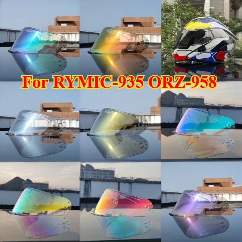 Motorcycle Helmet Visor for RYMIC-935 ORZ-958 Anti-UV Dustproof Helmet Lens Helmet Accessories