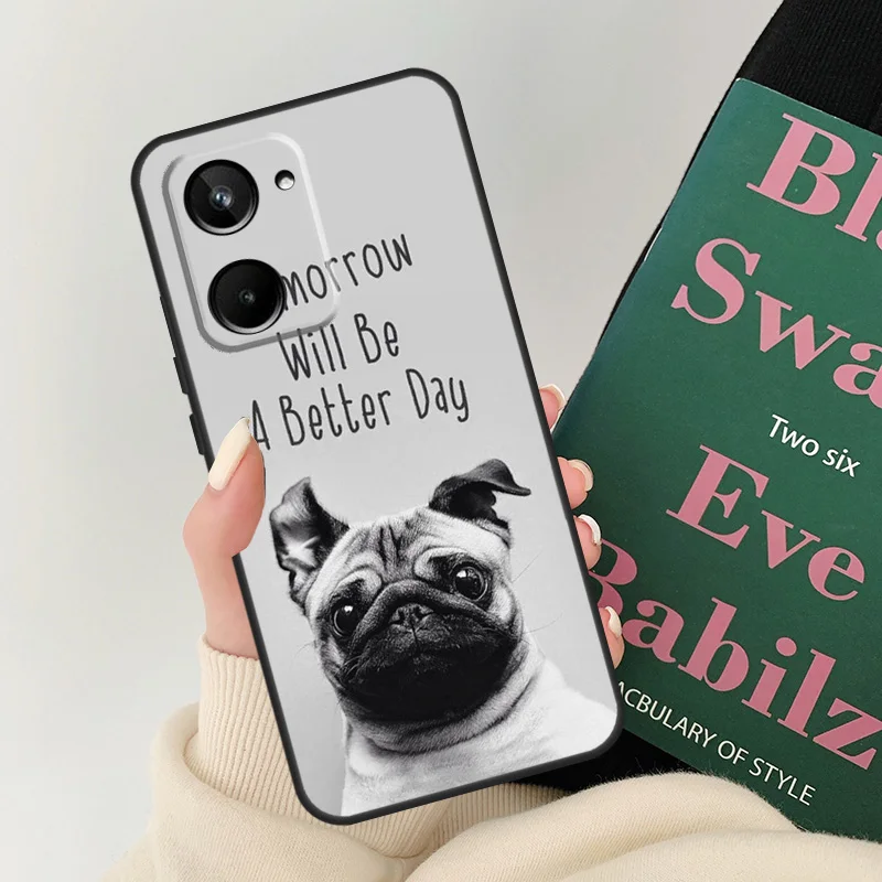 CUTE PUPPY PUG DOG MOPS For Realme 12 9 10 11 Pro Plus GT5 C67 C55 C53 C51 C35 C33 C30 C25s C21Y C11 GT Neo 5 Case