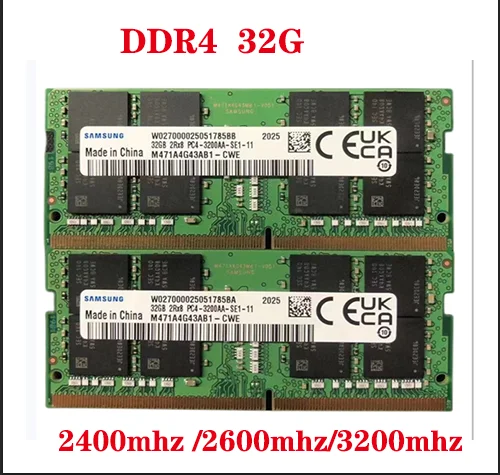 

Lot For Samsung DDR4 PC4 RAM 32G Model compatible replacement 2133P 2400T 2666V MHZ Laptop Memory 100% Working Send