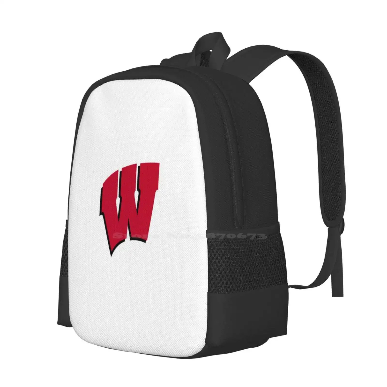 جامعة ويسكونسن-ماديسون "W" رائجة البيع حقيبة مدرسية على ظهره حقائب الموضة Uw ماديسون جامعة ويسكونسن ماديسون الغرير #2