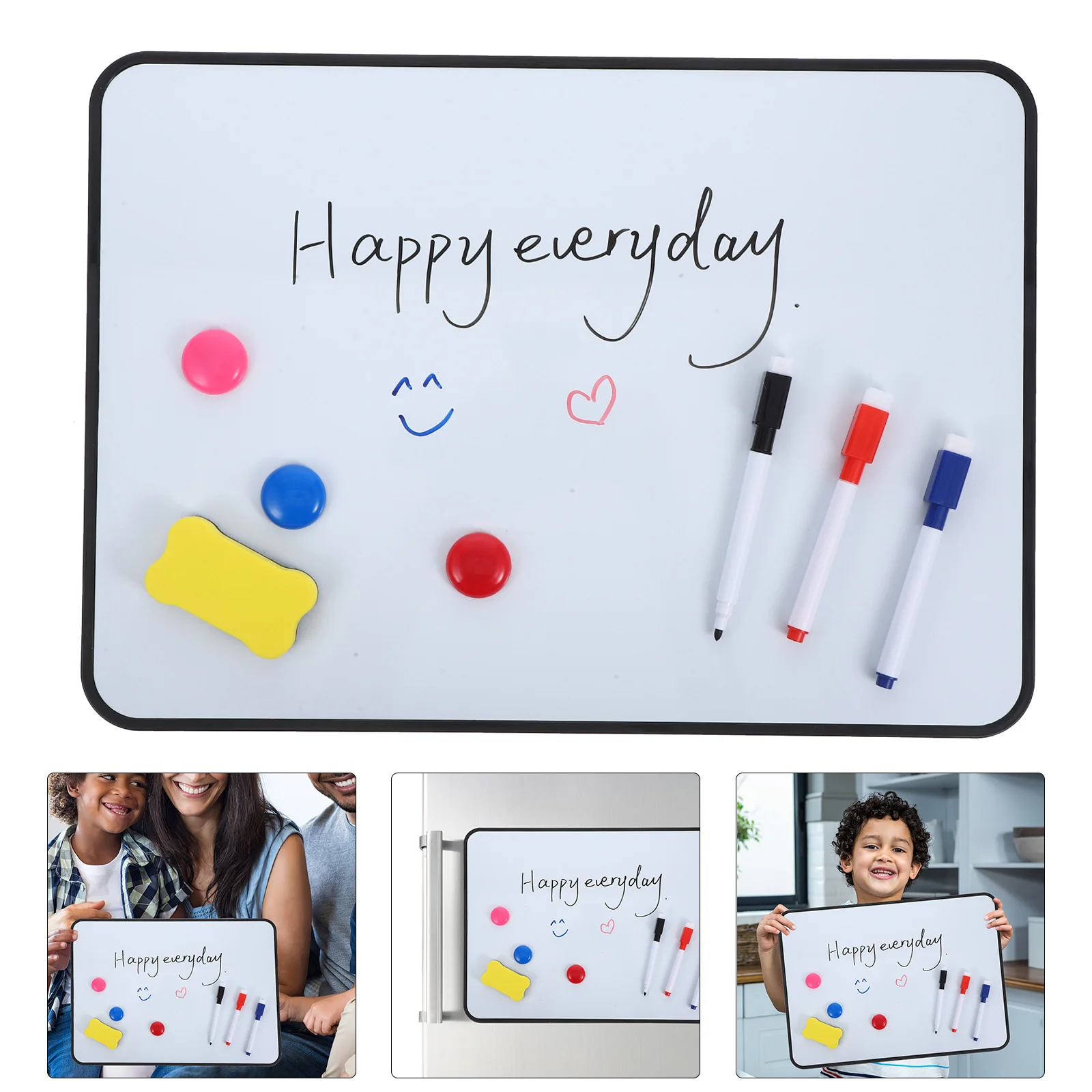 1 ชุด Magnetic Dry Erase White Board A3 ขนาดไวท์บอร์ดแม่เหล็กสําหรับตู้เย็นพลาสติกวัสดุไวท์บอร์ดแม่เหล็ก