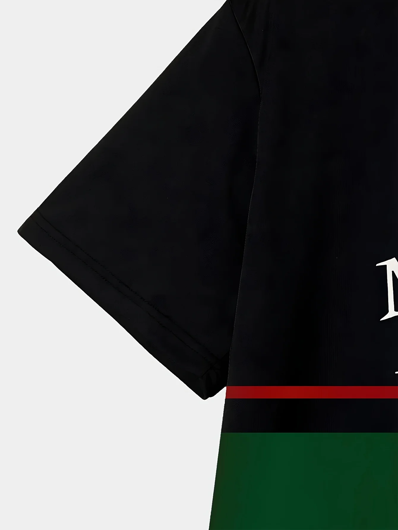 Summer 2025 new men's T-shirt 3D printed casual, fashionable and retro black and green polyester men's T-shirt image 3