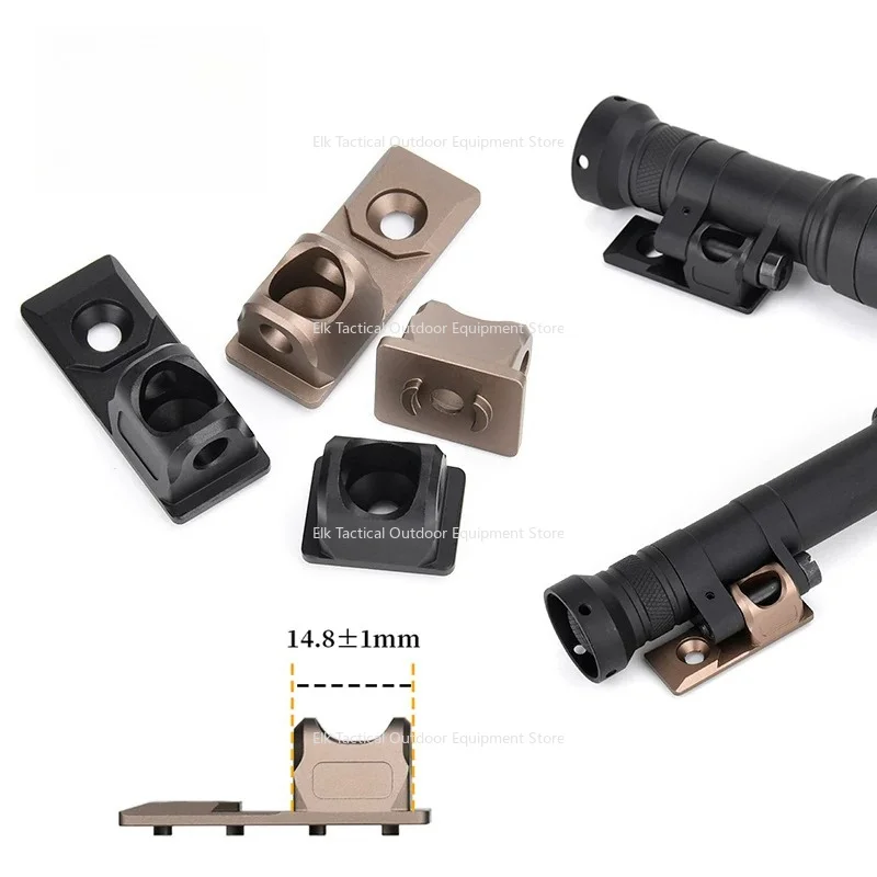 Base de montage latérale en métal, support compatible MLOK KEYMOD pour lampe torche de simulation, accessoire pour équipement de cosplay