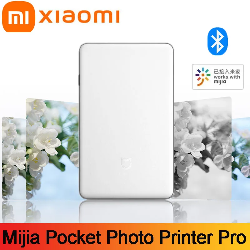 Xiaomi mijia Pocket Photo Printer Pro 313dpi Thermal Sublimation Printing AR Photos and Videos Bluetooth 5.2 Portable mihome APP