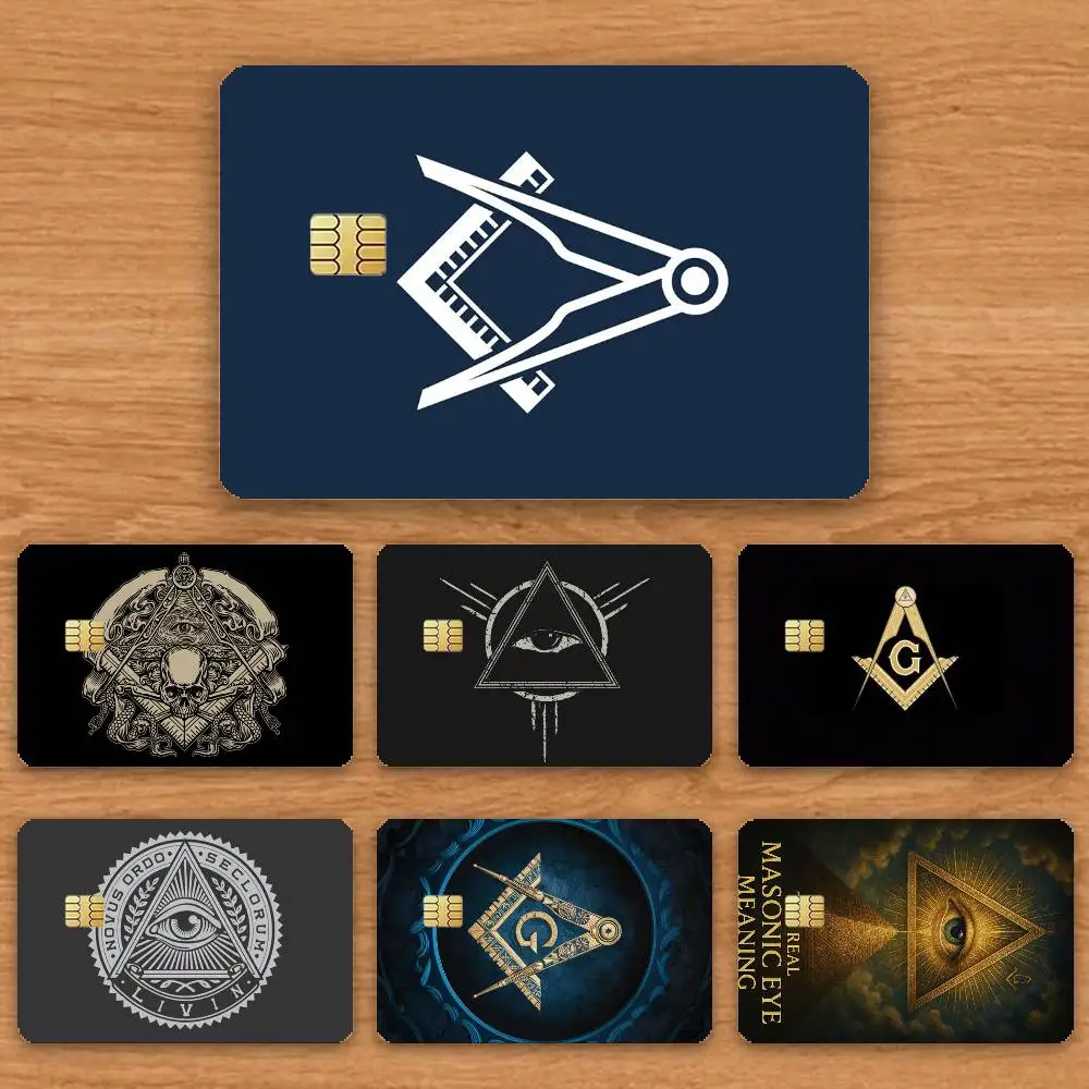 Freemasonry Symbol Credit Card HD Stickers Game Card Decal Card Matte Film Skin Small Chip Waterproof Sticker