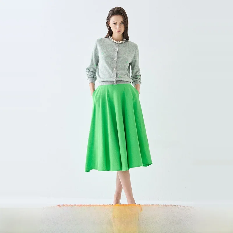 

Ultra-Thin Elastic Knitted Top Sparkling Sunscreen Light Weight Cardigan Korean Sle Commute Faion Long Sve Regular Length