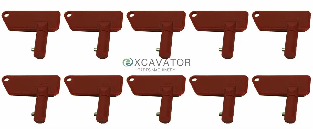 10pc Key for Terex Battery and Master Disconnect Key Part MS634212