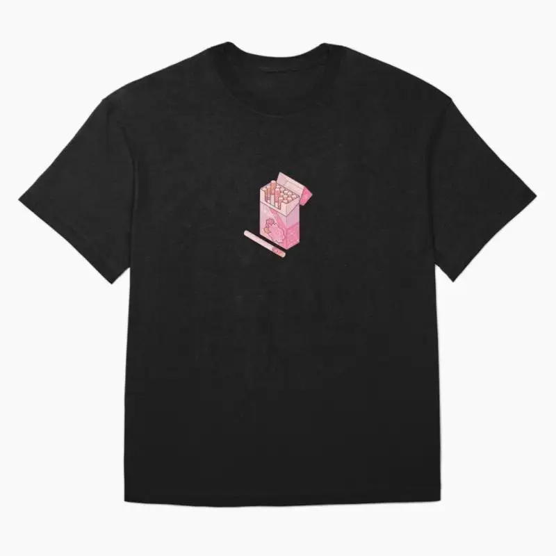 Aesthetic Anime Pink Cigarette Oversized T-Shirt