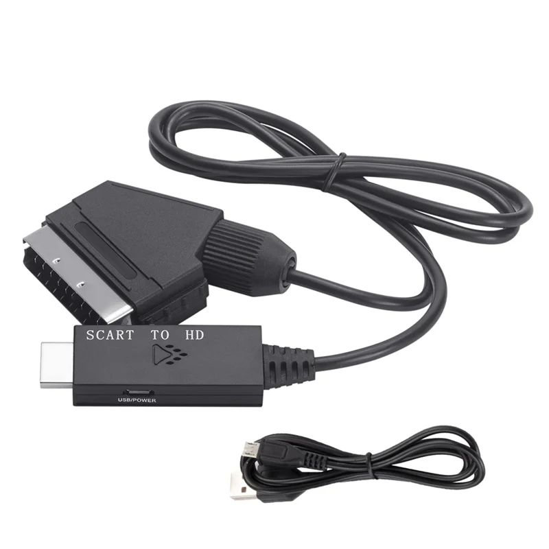 Scart to -Compatible TV Audio Video Adapter 1080P/720P Converter Cord for HDTV Stb Dvd Converter Accessories