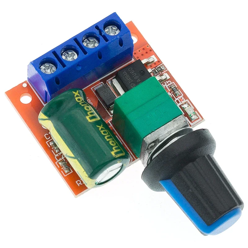 Mini 5A 10A 90W PWM 12V DC Motor Speed Controller Module DC-DC 4.5V-35V Adjustable Regulator Control Governor Switch 24V