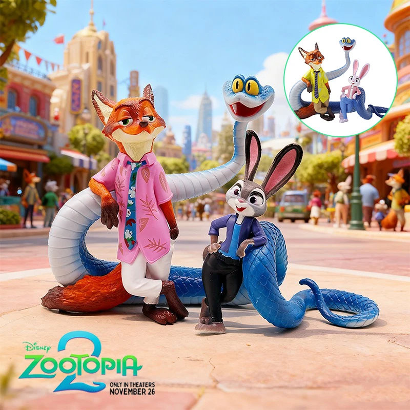 

Новый Джуди и Ник Зверополис 2, аксессуары для фильмов, модель игрушки ручной работы, змея Гэри, аниме, мультфильм, модный автомобиль, украшение для рабочего стола, подарок