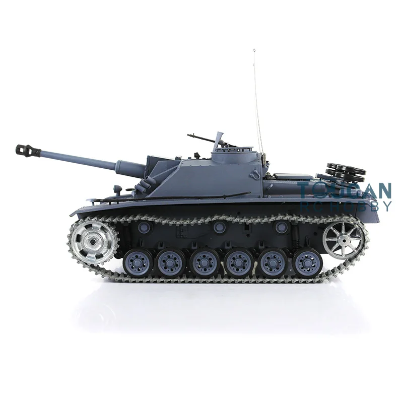 Heng Long 1/16 Scale Remote Control RC Tank 7.0 Customized Stug III 3868 Metal Tracks Wheels Model Toys For Boys TH17423-SMT5