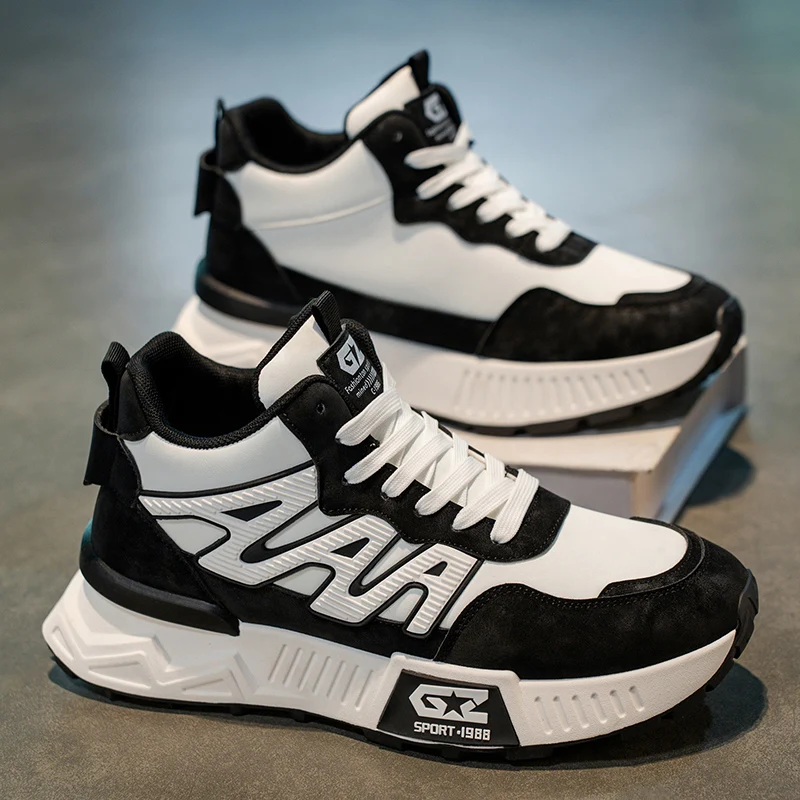 

Мужские кроссовки 2025 Новая повседневная спортивная обувь Модные высокие кроссовки для мужчин Модные кроссовки на толстой подошве Молодея мужская обувь на массивном каблуке