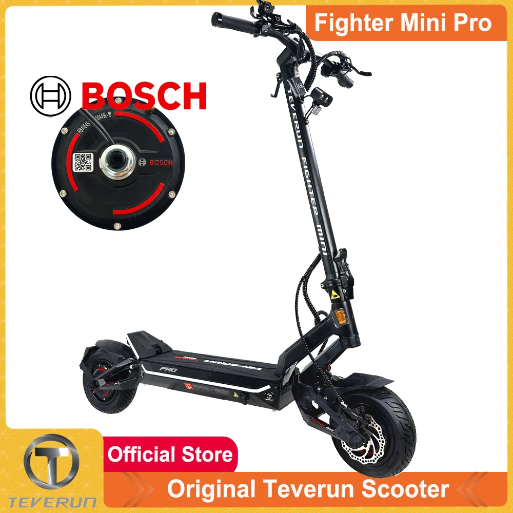 EU Stock Pre-sale 2024 Teverun Fighter Mini Pro 60V 25Ah Smart BMS Dual BOSCH Motor 2*1000W 65km/h 10Inch with IPX6 Waterproof