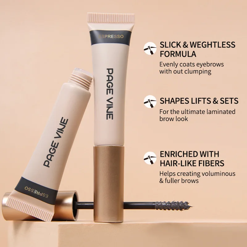 4 Color Soft Tube Brow Gel Multi Purpose Eyebrow Pencil Waterproof Smudge Proof for Natural Wild Look All Day Wear Korean Makeup