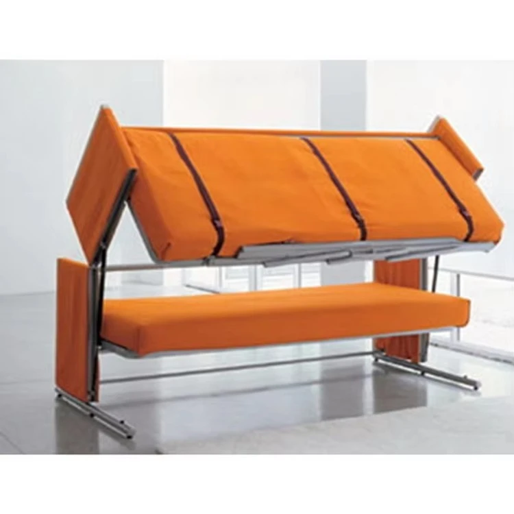 S515 metal folding bed cum sofa single bunk bed