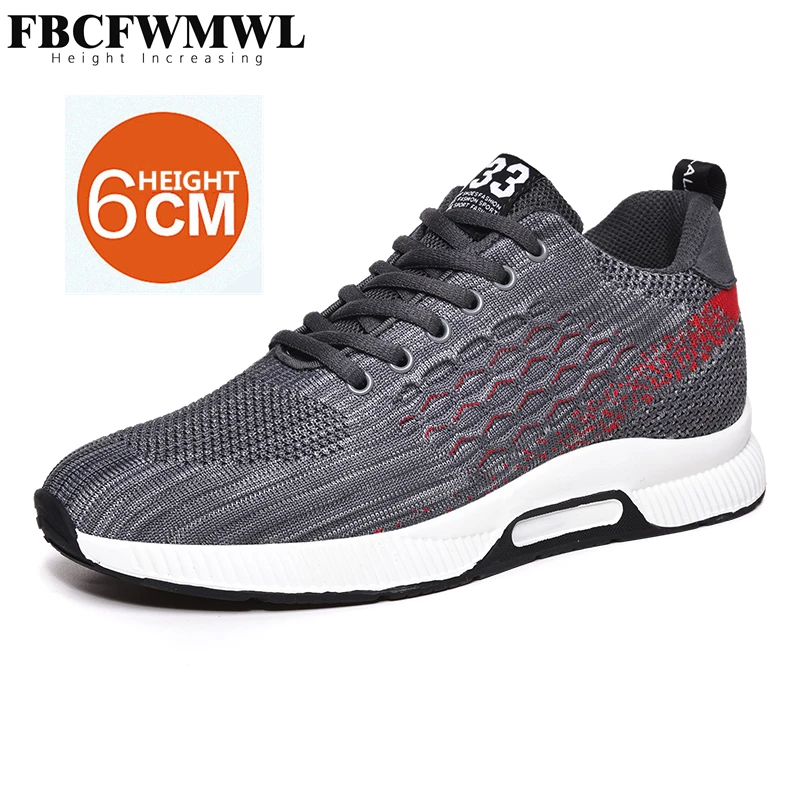 

Brand Fashion Internal Increase Casual Shoes Soft Breathable Sneakers Non-slip Leisure Trainers Hard-wearing Height Men Shoes