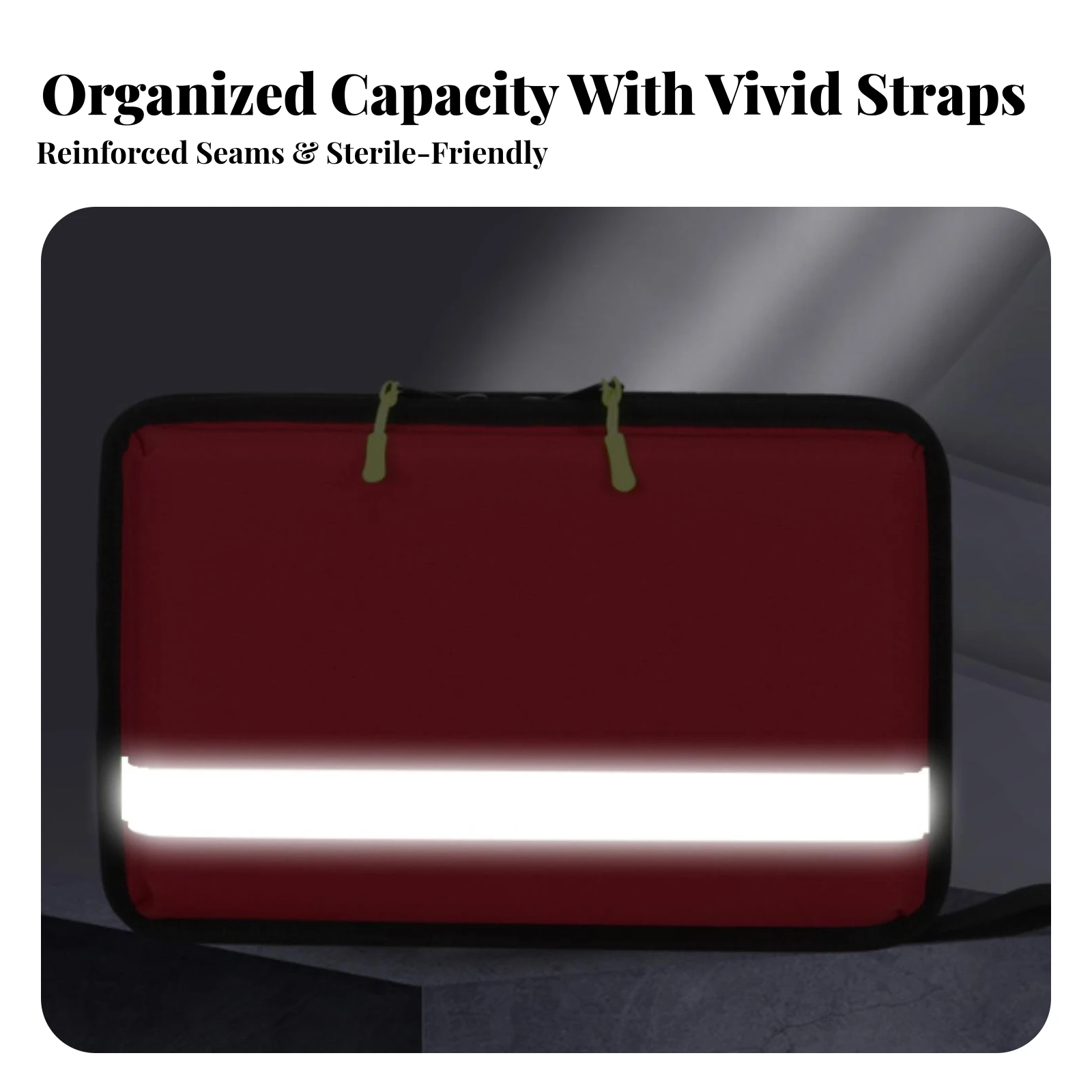 Soft-Sided Medical Organizer Waterproof Medical Organizer with Compartments Emergency Kit Storage Bag Compact view 2
