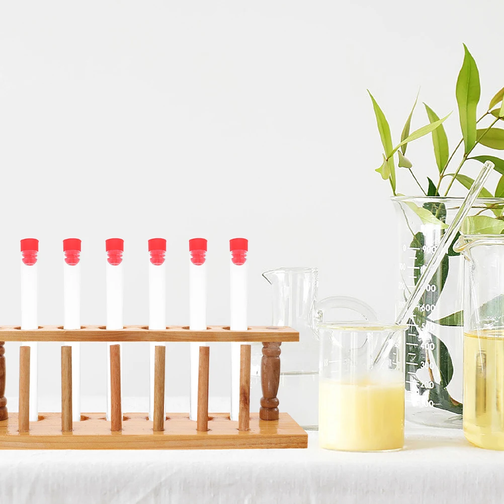 

Wooden Test Tube Rack 6 Holes 22mm Diameter Lab Organizer Storage Shelf For Tubes Candy Pens Small Stuff