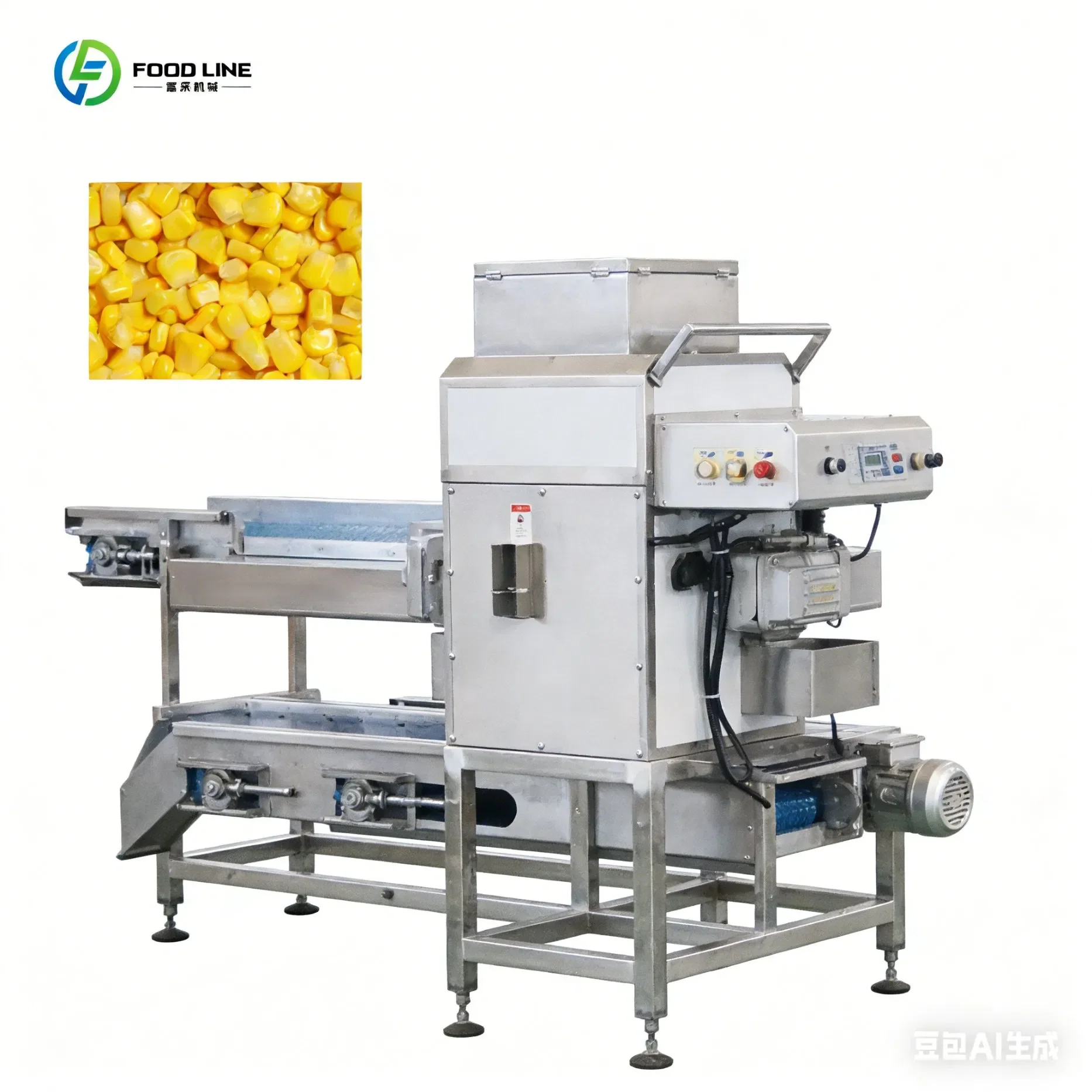 Customized Single Station Corn Thresher Machine Automatic Sweet Corn Kernel Removing Equipment