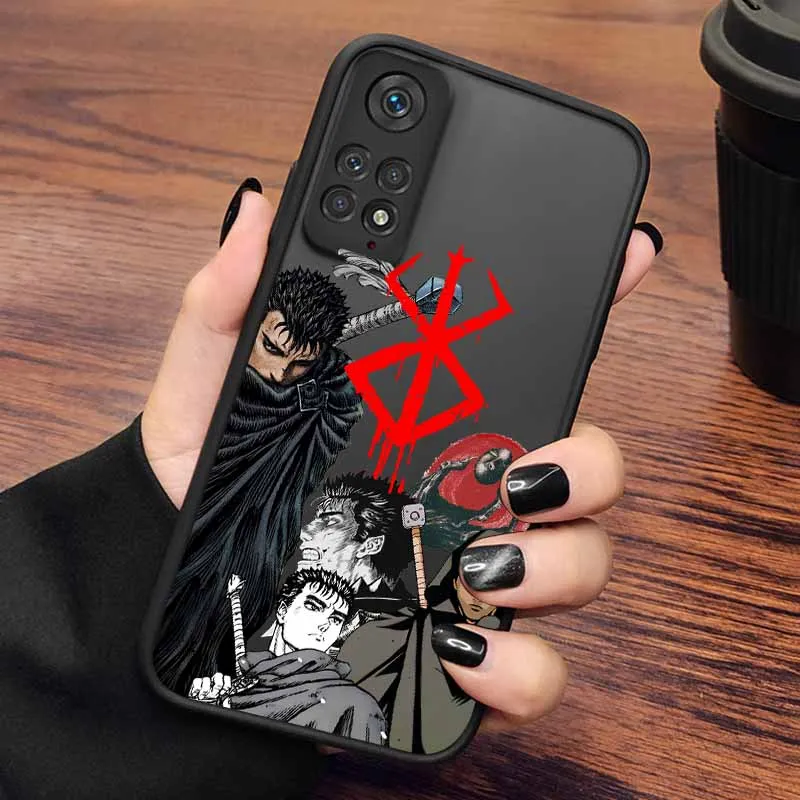 أنيمي Berserk ل Xiaomi Redmi ملاحظة 14 13 12S 12 توربو 11T 11E 11S 10S 10 Pro Plus ماكس متجمد جراب هاتف #3