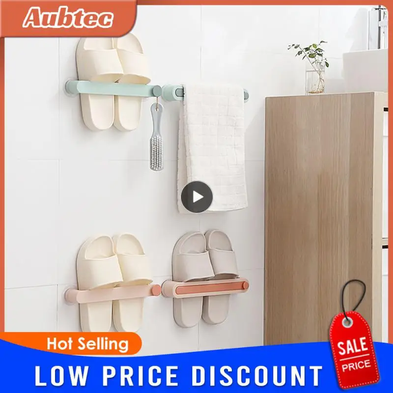 Slipper Rack Multi-purpose Space-saving Easily Installed Durable Functional Multi-purpose Bathroom Storage Rack Bathroom Storage