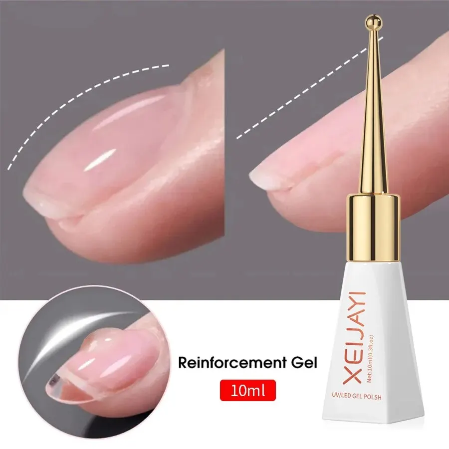 XEIJAYI 1pc Clear Building Nail Gel Nail Polish For Strengthener Gel Extension Gel Base Coat In A Bottle Soak Off UVLED Gel Nail