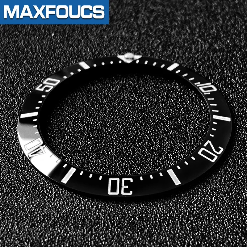 Sloped Ceramic Bezel insert  Slopping bezel 40*31.8mm For Sea-Dweller MOD watch parts (No Luminous)