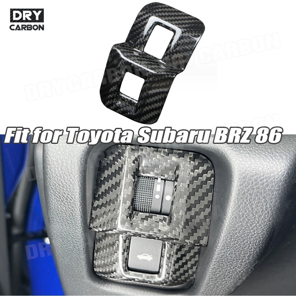 

Углеродное волокно, наклейка на кнопку кондиционера автомобиля, украшение на переключатель багажника для Toyota Subaru BRZ 86 2022 + аксессуары для салона автомобиля