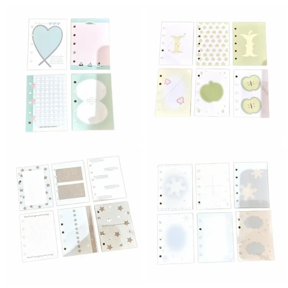 40Sheet/50Sheet/60Sheet M5 A8 Loose-Leaf Notebook Refill Paper Cake Snowflake Star Inner Refill Binder Paper Pages