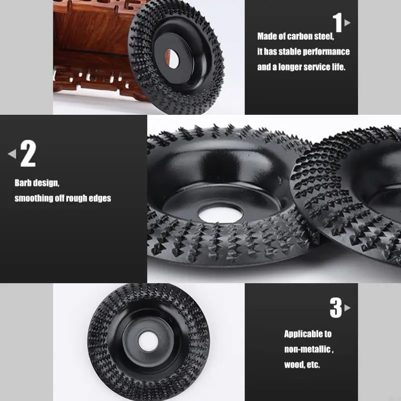 

3Pcs Grinder Carving Disc Attachment Grinding Wheel 100/115/125mm B03E