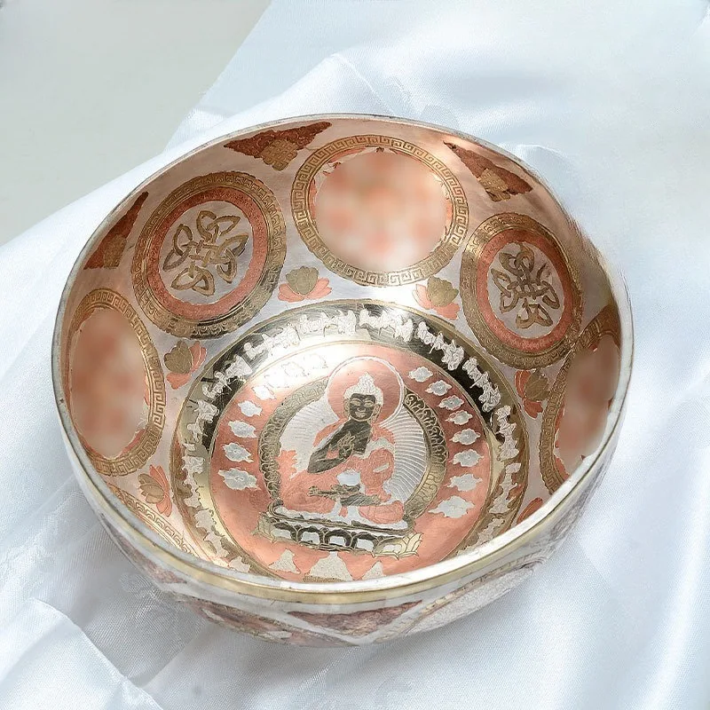 Copper Singing Bowl Yoga Meditation Buddha Sound Bowl Home Decoration Ornament Tabletop Ornament