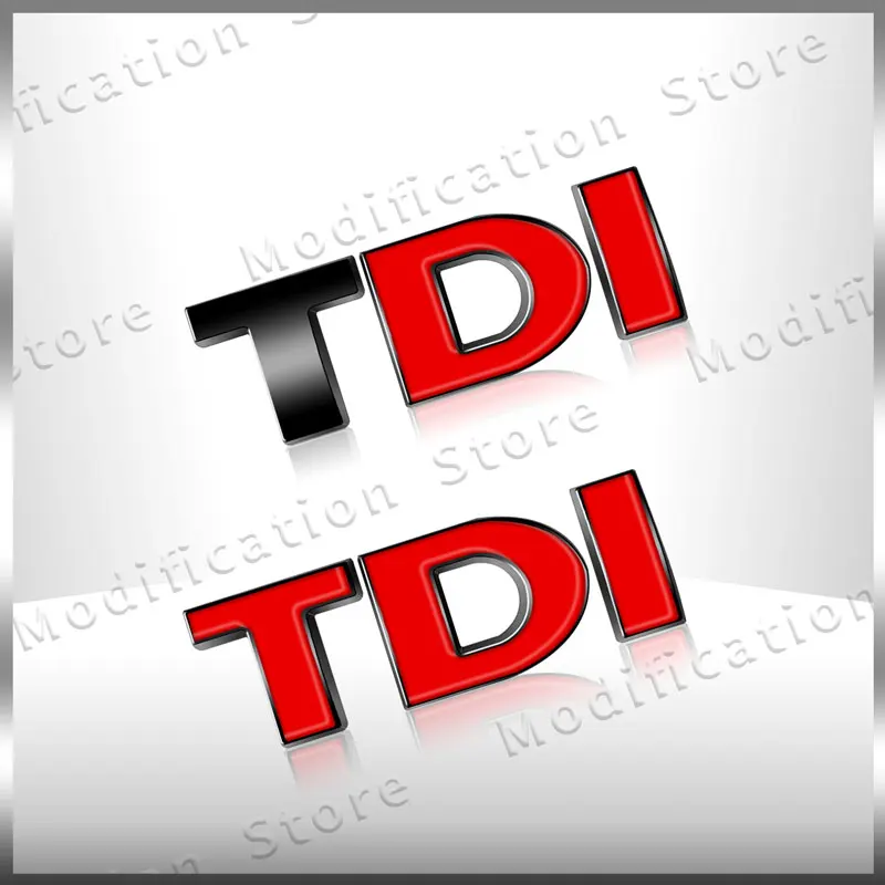 Creative 3D ABS TDI Letter Logo Emblem Car Fender Side Rear Tail Trunk Badge Sticker For Golf 4 5 6 MK4 MK5 Passat Jetta Polo
