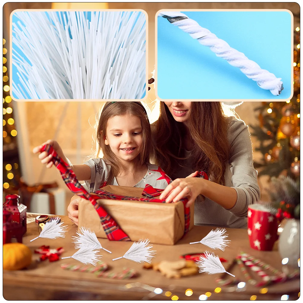 

50 Pcs Artificial Pine Needles Decoration 8 Cm Branches Plastic Christmas Picks Simulated