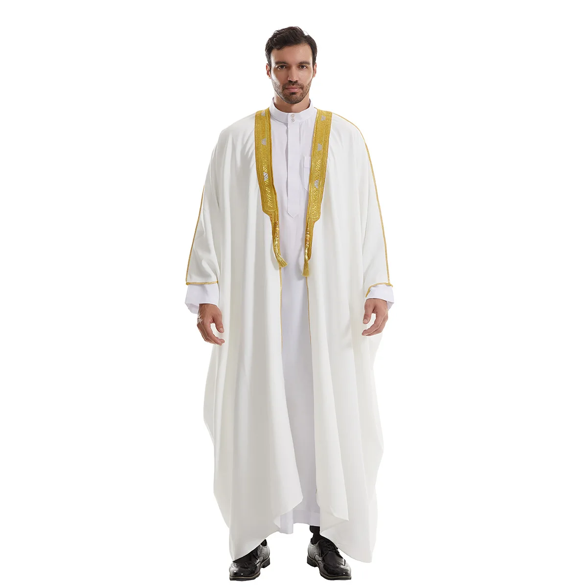 Ropa islámica para hombre, Túnica árabe, caftán musulmán, vestido marroquí, Kimono abierto Abaya, Oriente Medio, Jubba, Thobe, Djellaba, Dishdasha